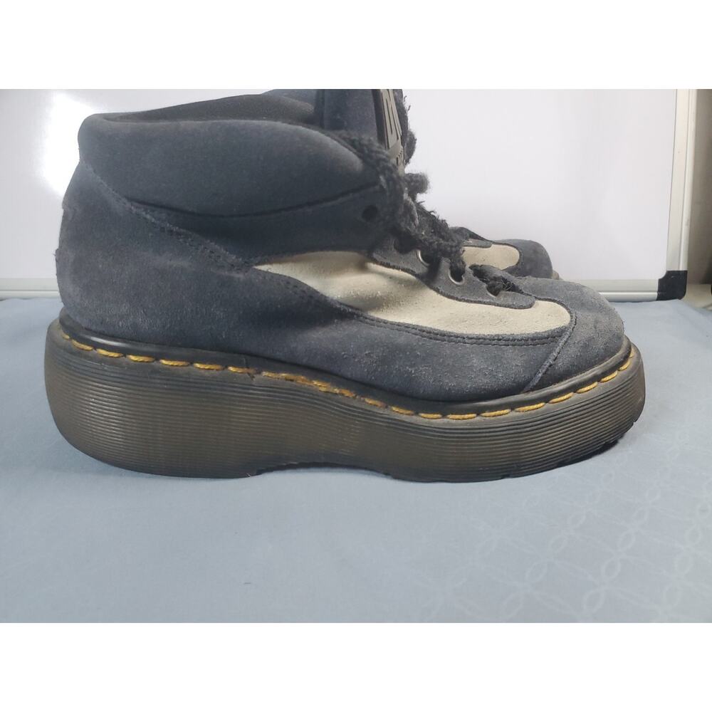 Vintage Dr. Martens 8592 Blue Suede Y2K Platform Boots Women Size 4 - Picture 9 of 16